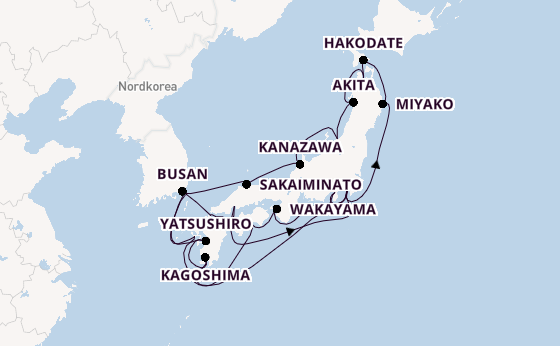 Japan ab Tokio, Japan auf der Sapphire Princess