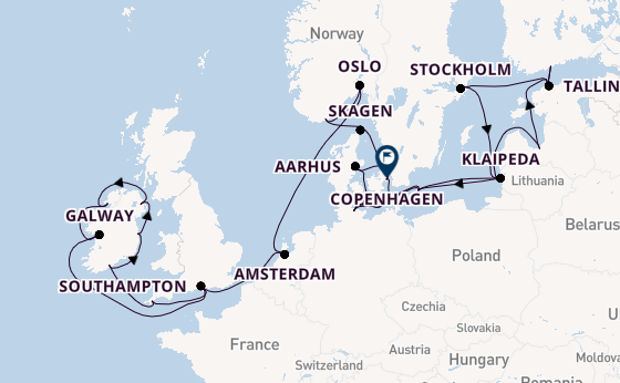 British Isles from Southampton, England with the Caribbean Princess