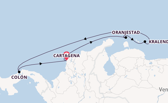 Zuidelijke Caraïben vanaf Cartagena, Colombia met de Grandeur of the Seas