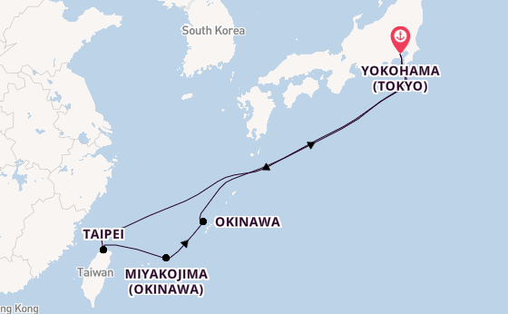 Japan from Yokohama (Tokyo), Japan with the Diamond Princess