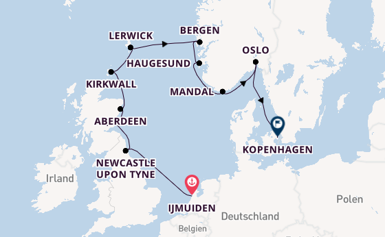 Vereinigtes Königreich ab Ijmuiden, Niederlande auf der Sonata (Oceania)
