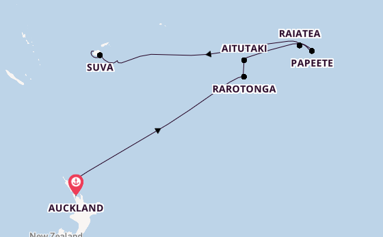 Polynesië vanaf Auckland, Nieuw-Zeeland met de MS EUROPA 2
