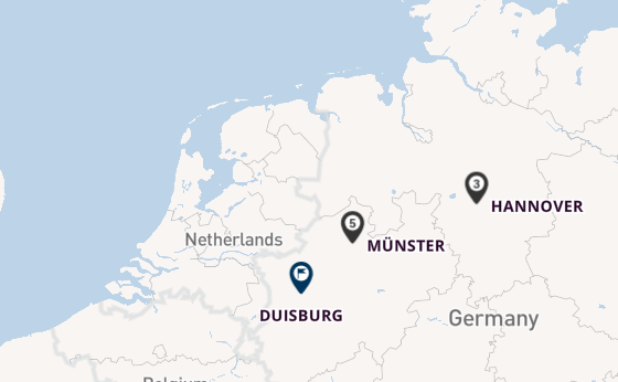 Rijn vanaf Hannover, Duitsland met de VIVA RUBY