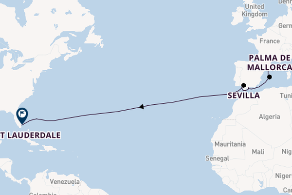 trans-Atlantisch vanaf Barcelona, Spanje met de Legend of the Seas