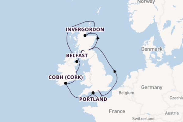 British Isles from Southampton (London), England, United Kingdom with the Regal Princess