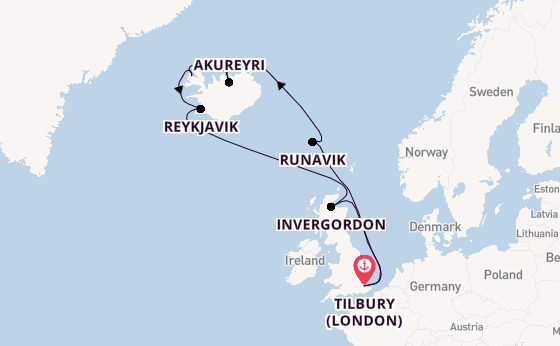 Sailing from Tilbury (London) with the Ambience
