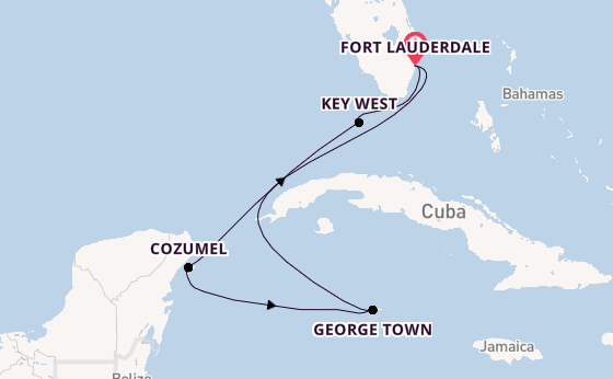 Westelijke Caraïben vanaf Fort Lauderdale, Verenigde Staten met de Celebrity Reflection