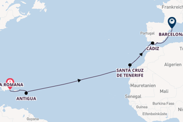 Costa Pacifica – Dominikanische Republik und weiter Atlantik
