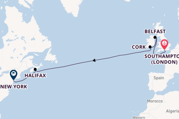 Transatlantic from Southampton (London), England, United Kingdom with the Norwegian Prima