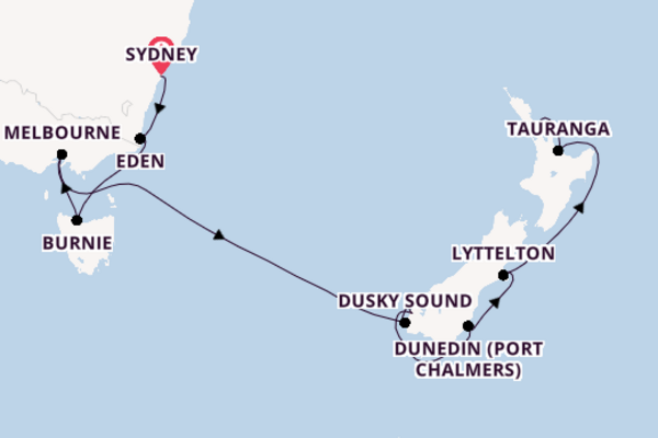 New Zealand from Sydney, Australia with the Norwegian Spirit 