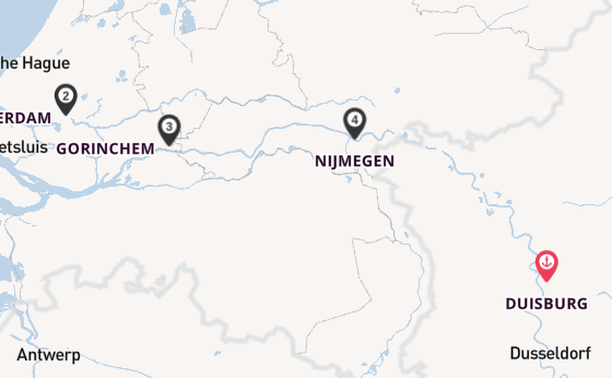 Rhein ab Duisburg, Deutschland auf der A-ROSA AQUA