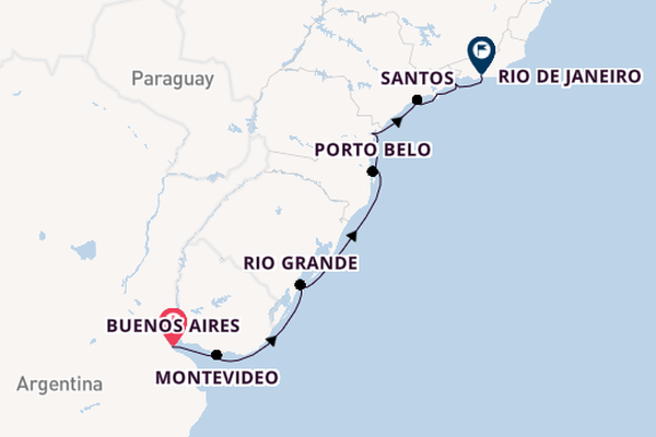 South America from Buenos Aires, Argentina with the Azamara Quest