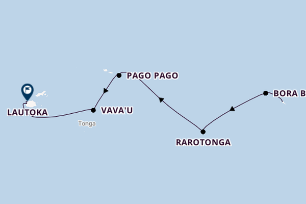 Polynesia from Papeete, Tahiti, French Polynesia with the Vista