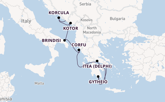 Eastern Mediterranean from Dubrovnik, Croatia with the Seabourn Ovation 