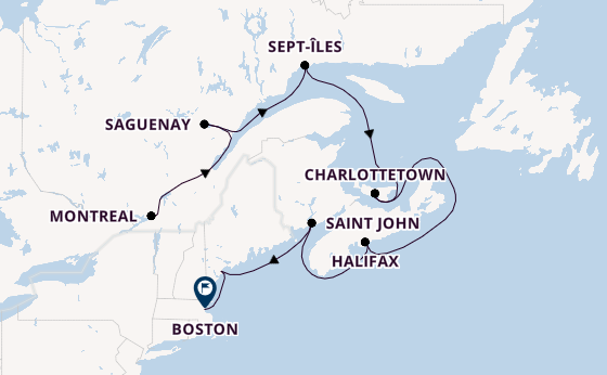New England from Montreal, Canada with the Seven Seas Prestige
