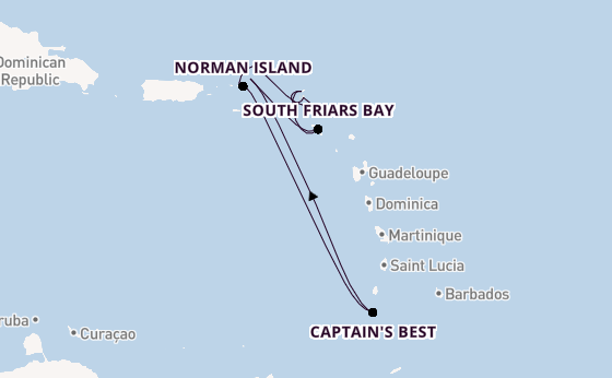 Oostelijke Caraïben vanaf Philipsburg, St. Maarten, Nederlandse Antillen met de Star Flyer