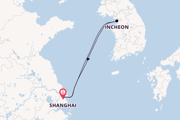 China vanaf Shanghai, China met de Spectrum of the Seas