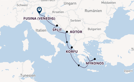 Östliches Mittelmeer ab Piräus (Athen), Griechenland auf der EXPLORA I