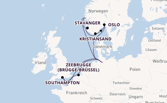 Norwegen ab Hamburg auf AIDAnova