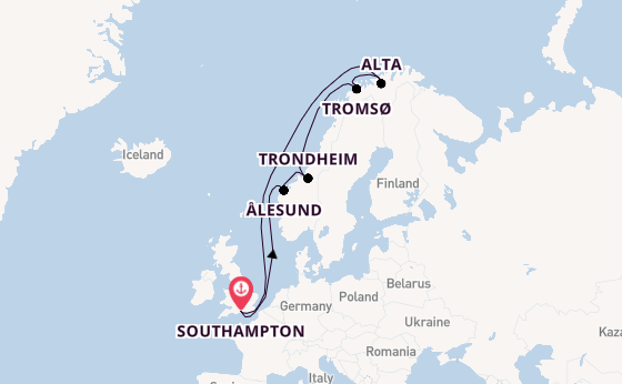 Norway from Southampton, England with the Majestic Princess