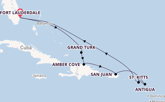 Caribbean vanaf Fort Lauderdale, Verenigde Staten met de Enchanted Princess
