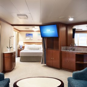 Come aboard the undefined and discover one of 89 cabin categories on a total of 13 decks that can accommodate 2600 passengers. Choose your dream cabin and feel at home on board the undefined!