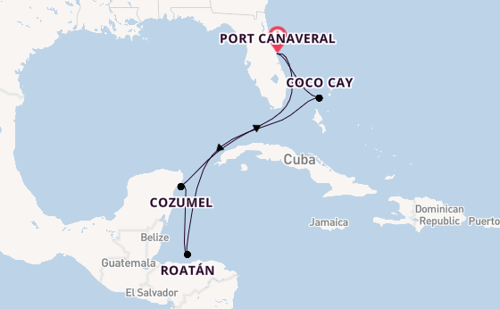 Caribbean vanaf Port Canaveral, Verenigde Staten met de Star of the Seas