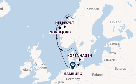 Noorwegen vanaf Kiel, Duitsland met de Mein Schiff Relax