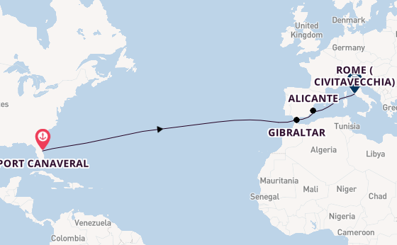 Transatlantic from Port Canaveral, Florida, USA with the Norwegian Epic