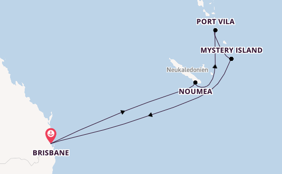 Südsee ab Brisbane, Australien auf der Quantum of the Seas