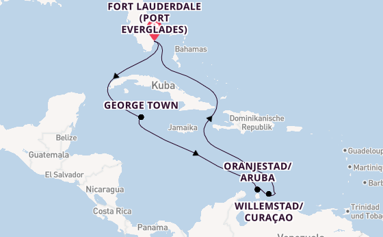 Karibik ab Fort Lauderdale (Port Everglades), USA auf der Celebrity Reflection