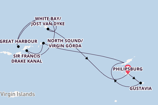 Östliche Karibik ab Philipsburg, St. Maarten auf der SEA CLOUD SPIRIT