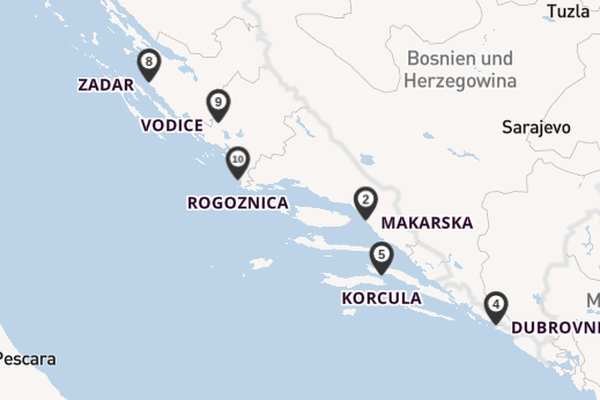 Kroatien ab Trogir, Kroatien auf der LIBERTY 