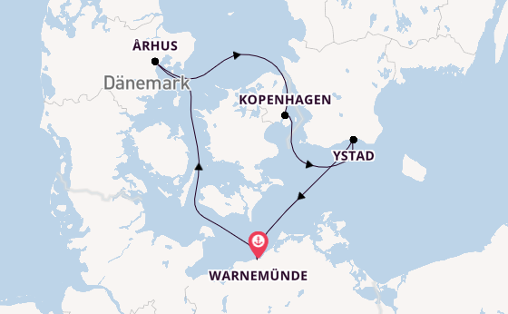 Ostsee ab Warnemünde auf AIDAmar