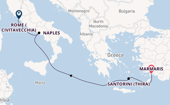 Mediterranean from Marmaris, Turkey with the MSC Divina