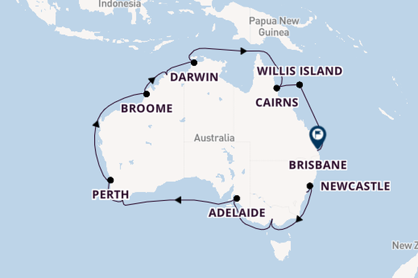 Australië vanaf Sydney, Australië met de Crown Princess