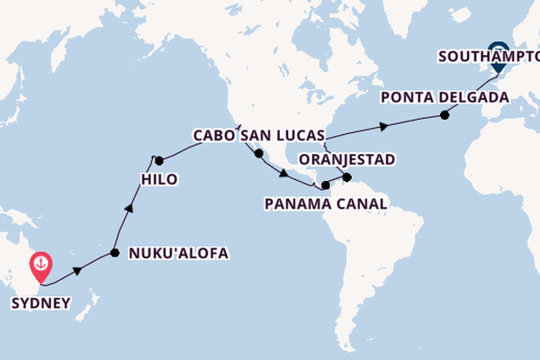 Luxury Sydney to Southampton Grand Voyage & Sydney Stay