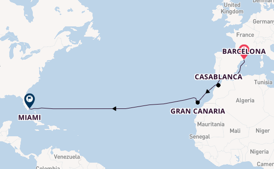 Transatlantic from United Kingdom with the Scarlet Lady