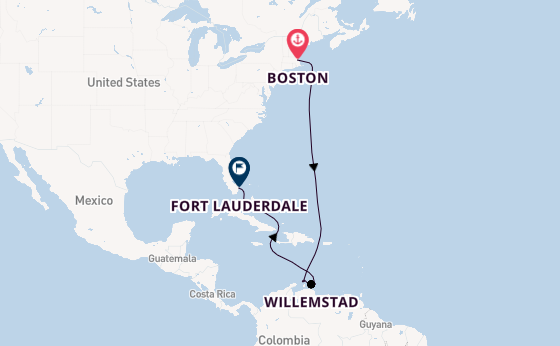 Zuidelijke Caraïben vanaf Boston, Verenigde Staten met de Celebrity Silhouette
