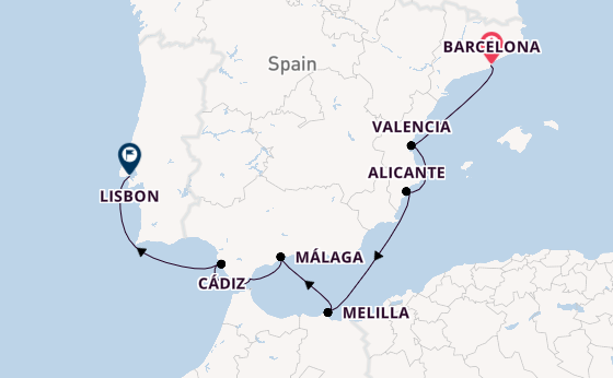Mediterranean Sea from Barcelona, Spain with the Allura
