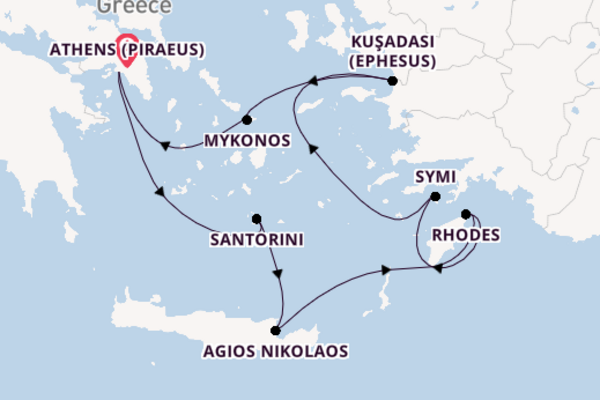 8 day voyage on board the Azamara Journey from Athens (Piraeus)
