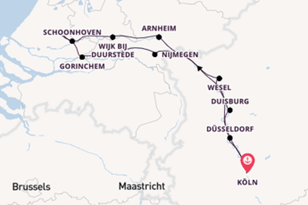 Beeindruckende Kreuzfahrt über Gouda, Niederlande ab Köln, Deutschland