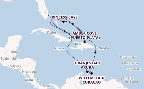 Karibik ab Fort Lauderdale (Port Everglades), USA auf der Regal Princess