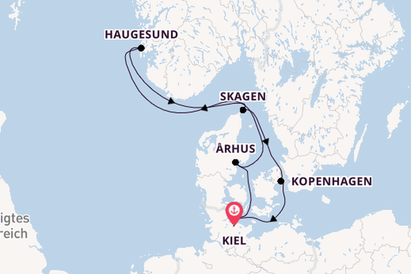Norwegen ab Kiel, Deutschland auf AIDAnova
