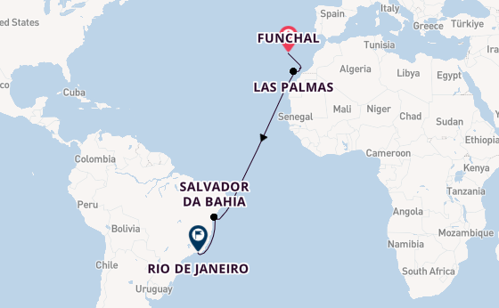 Canary Islands from Funchal, Madeira, Portugal with the MSC Virtuosa
