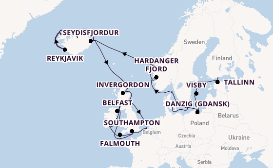 British Isles from Helsinki, Finland with the Regal Princess