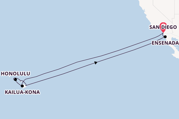Polynesië vanaf San Diego, Verenigde Staten met de Zaandam