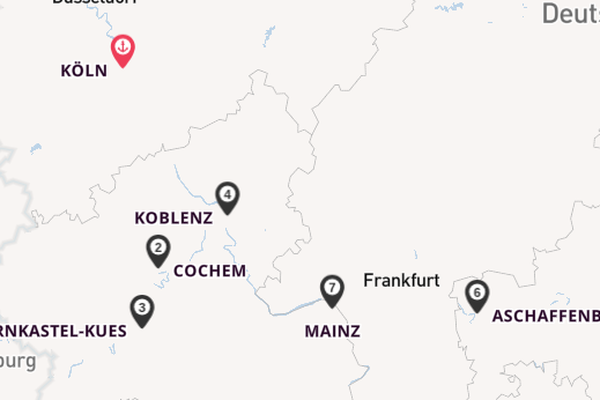 Rhein ab Köln, Deutschland auf der A-ROSA CLEA