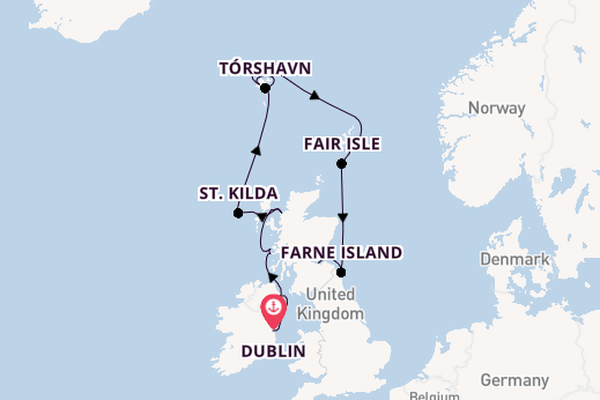 British Isles from Dublin, Ireland with the Silver Wind