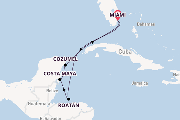 Western Caribbean from Miami, Florida with the MSC World America